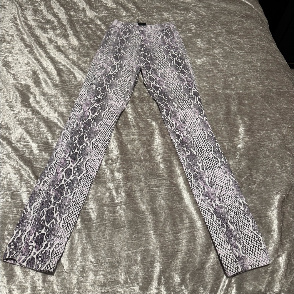 Snakeskin Print Pants